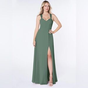 Azazie Jane Dress in Eucalyptus Green